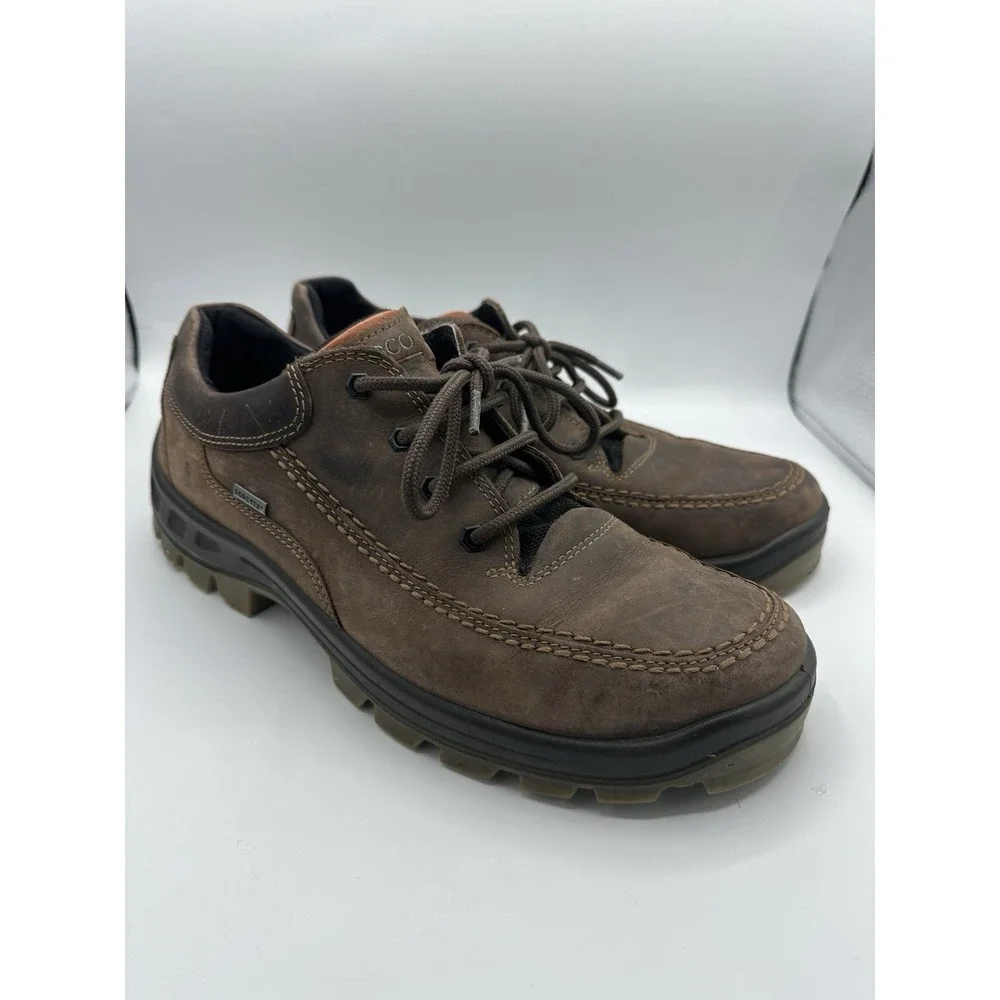 ECCO Track II Low Gore-Tex Brown Leather Hiking Shoes Men EU 45 US 11-11.5